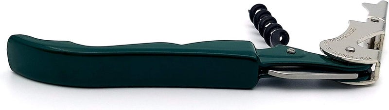 Pulltap's Genuine Classic 500 LEFT-HANDED Waiter's Corkscrew – Double-Hinged Wine Key with Hinged Foil Cutter – Patented Design – Made in Spain – Dark Green (Verde Oscuro) - Image 3